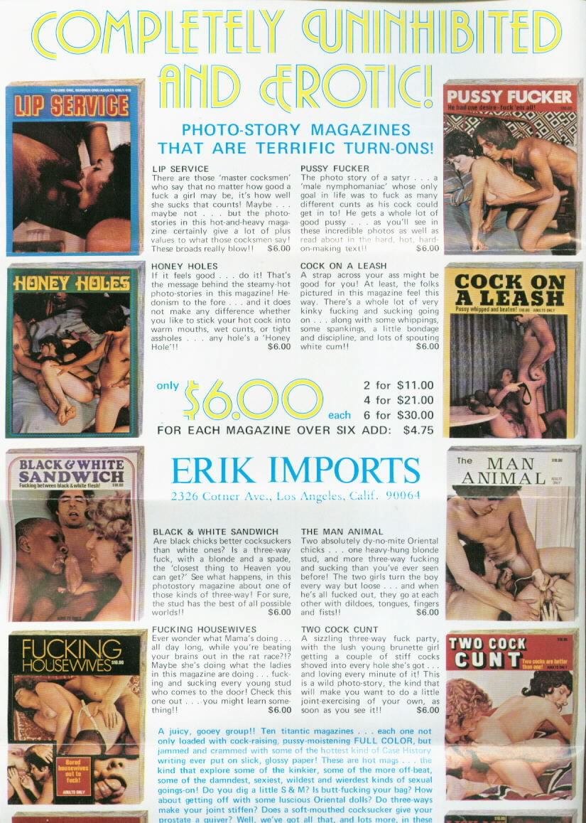 VintageSleaze.com: Adult Film Promo Catalog -- Mail order Adult Movie  Advertisement Circulars\