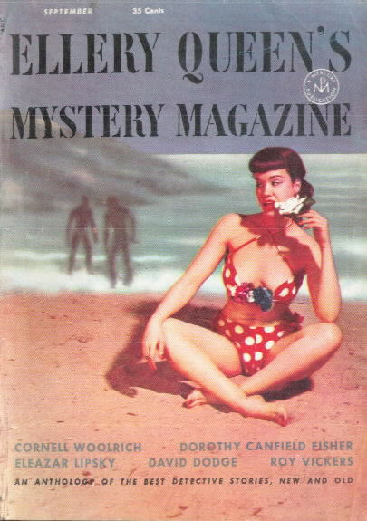 ELLERY QUEEN MYSTERY MAGAZINE September 1953 with Betty Page on cover