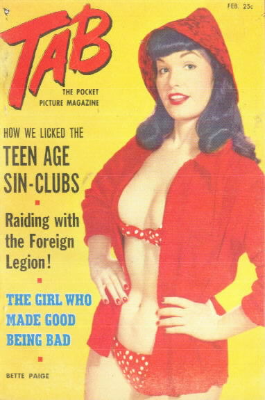 TAB 4.6 February 1955 with Betty Page on cover and inside