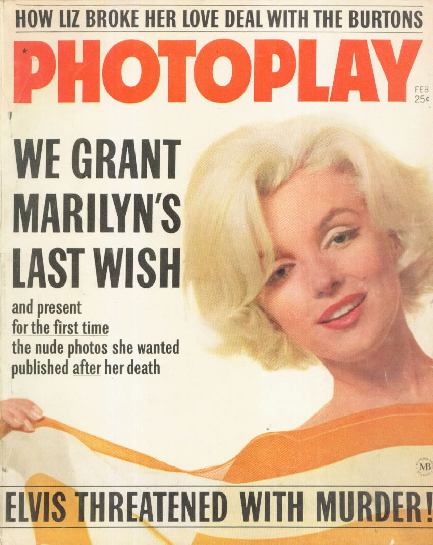 PHOTOPLAY 63.2 (1963) with Marilyn Monroe in her last sitting with Bert Stern